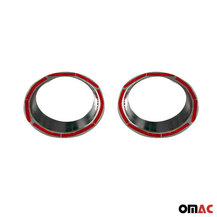 2009-2011 Kia Soul Pre-FL Fog Light Lamp Bezel Cover Stainless Steel Silver 2-Piece