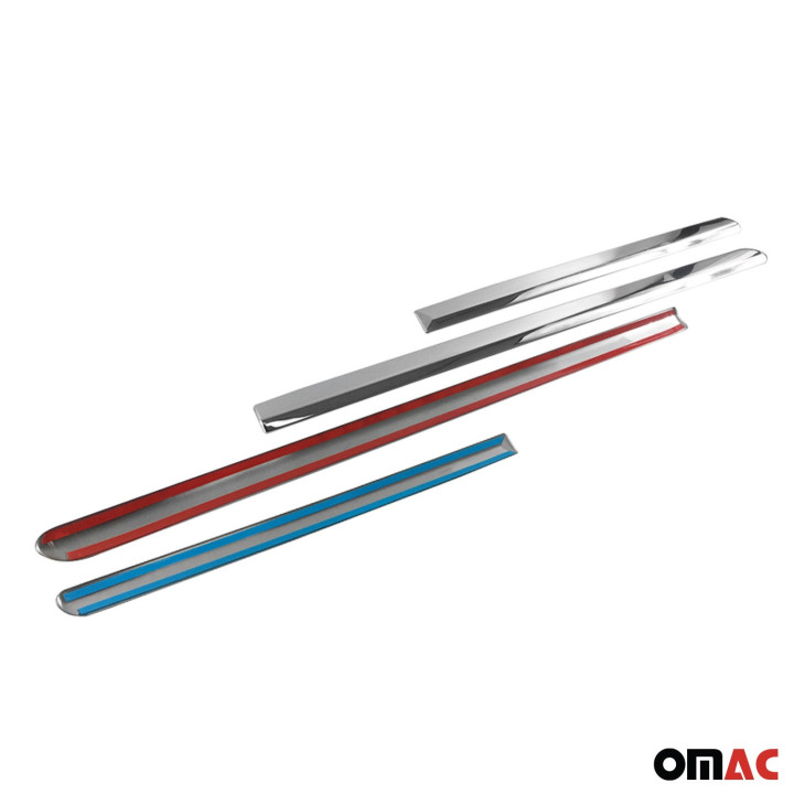 2011-2015 Kia Sorento Side Door Molding Trim Skirt Garnish Stainless Steel Silver 4-Piece