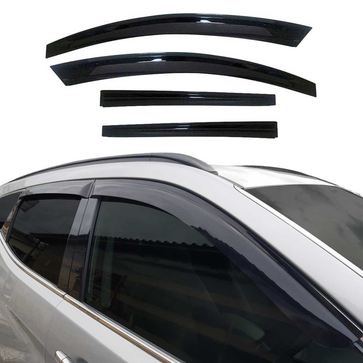 2010-2014 Kia Sorento Window Visor Vent Rain Deflector 4-Piece Smoke