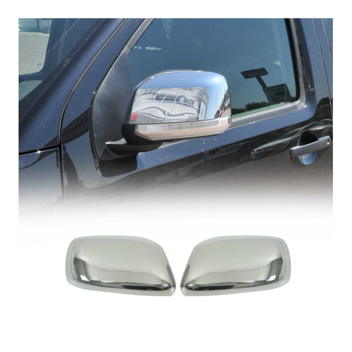 2005-2021 Nissan Frontier Side Mirror Cover Caps Stainless Steel Silver 2-Piece