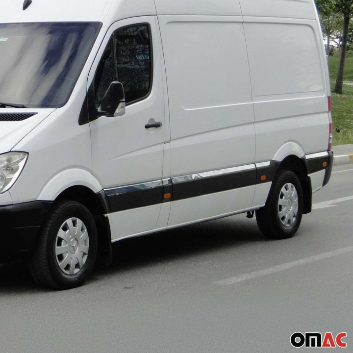 2006-2013 Mercedes Sprinter W906 L3 Long 170" Side Door Molding Trim Stainless Steel