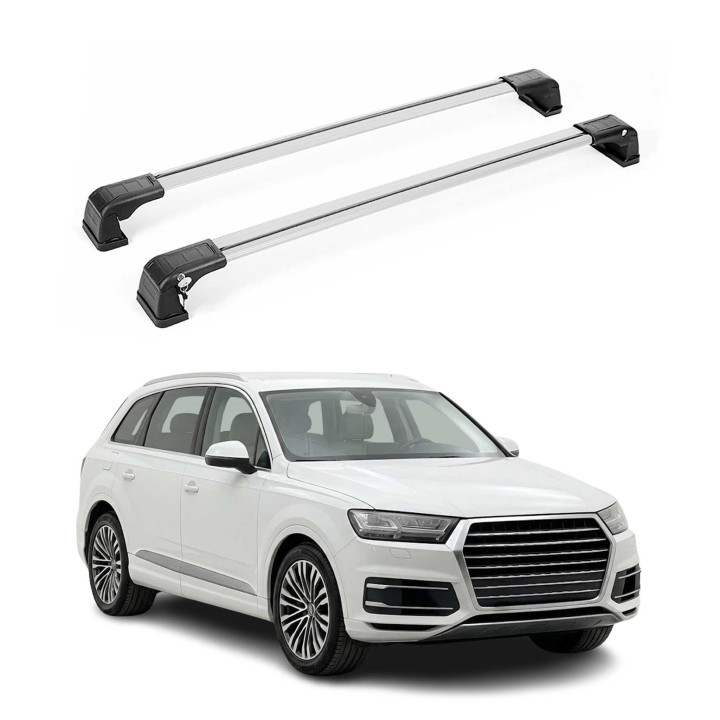 2017-2026 Audi Q7 Roof Rack Cross Bars Silver