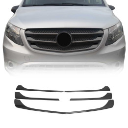 2016-2020 Mercedes Metris Front Bumper Grill Trim Molding S. Steel Dark 5x