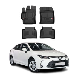 2019-2026 Toyota Corolla Sedan Wagon Premium Floor Mats Liners Full Set All-Weather Heavy Duty