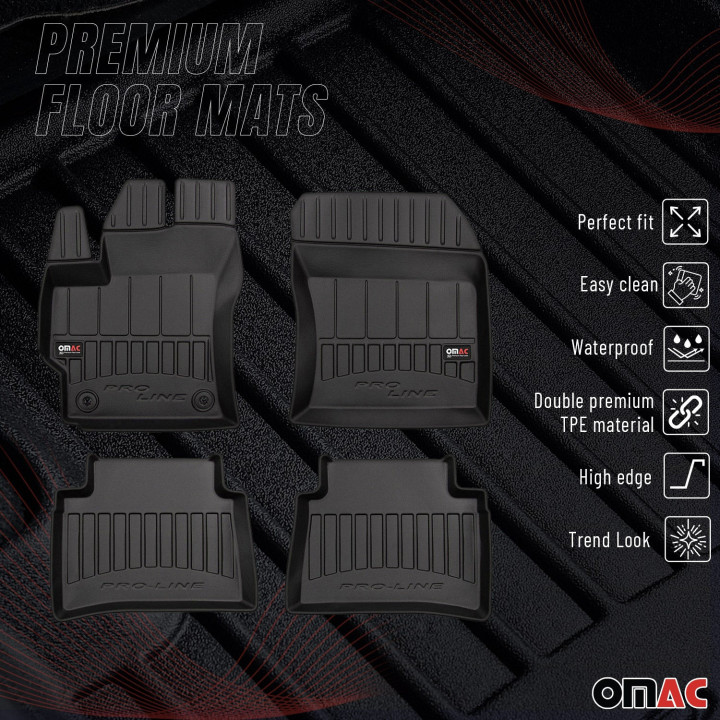 2019-2026 Toyota Corolla Sedan Wagon Premium Floor Mats Liners Full Set All-Weather Heavy Duty