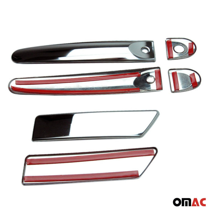 2011-2017 Nissan Juke Car Door Handle Cover Protector Stainless Steel Chrome Keyless