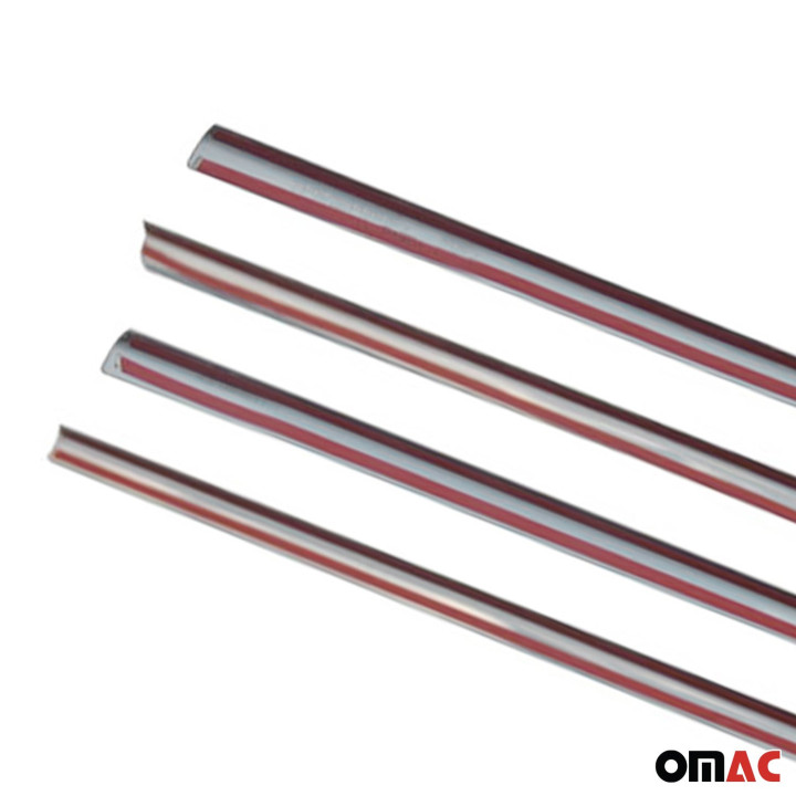 2009-2013 Toyota Corolla Window Molding Trim Streamer Stainless Steel Silver 4-Piece