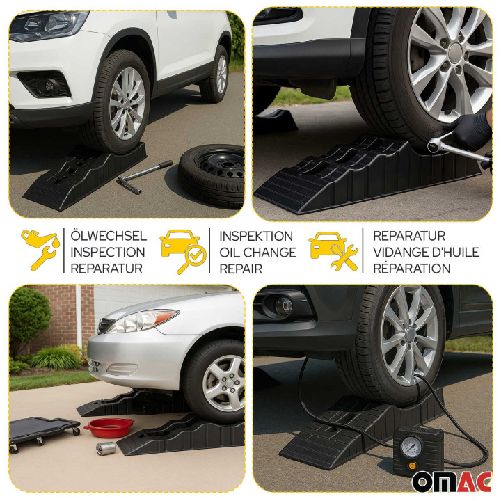 Multi-Level Ramps RV Trailer Camper Car Wheel Chocks / Stabilizer 2-Piece