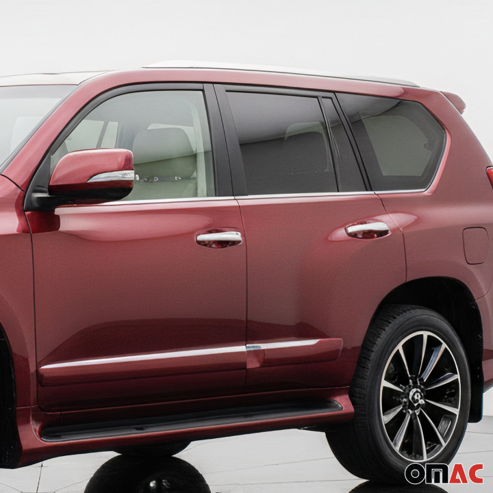 2010-2013 Lexus GX 460 Window Molding Trim Streamer Stainless Steel Silver 6-Piece