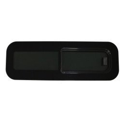 RV Window Teardrop Horizontal Sliding Right Vent Glass 31.4" x 10.6" Black