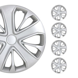 Hawaii Hub Caps Wheel Cover 15" Silver Full Set 4-Piece.