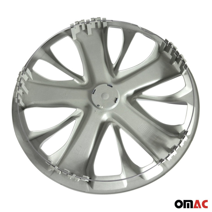 Hawaii Hub Caps Wheel Cover 15" Silver Full Set 4-Piece.