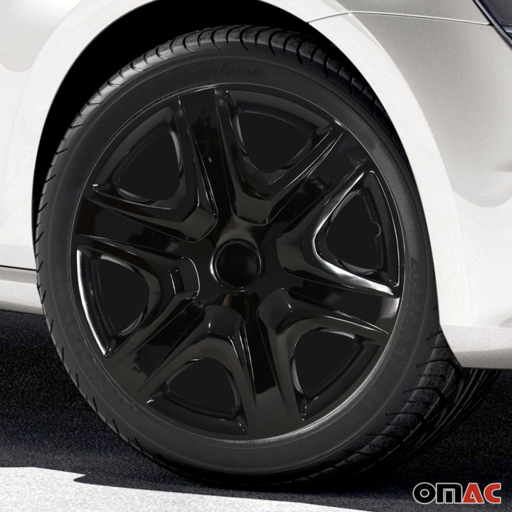 Virginia Hub Caps Wheel Cover 16" Black Full Set 4-Piece.