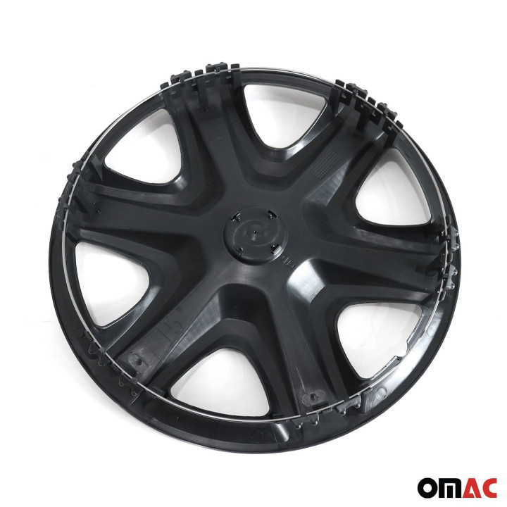 Virginia Hub Caps Wheel Cover 16" Black Full Set 4-Piece.
