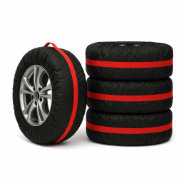 4-Piece 14''-17" Car Spare Tire Cover Wheel Storage Bag Auto Protector Accessories