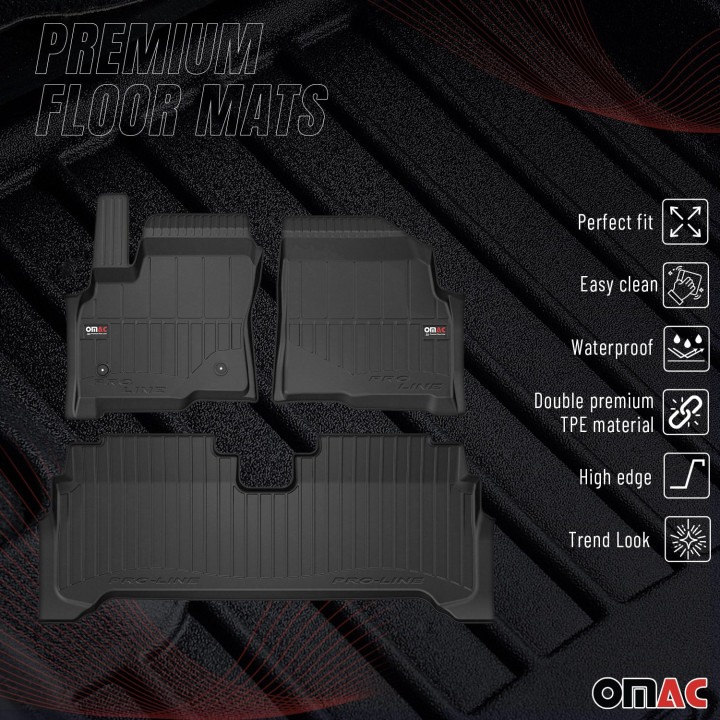 2022-2023 Chevrolet Bolt EUV Premium Floor Mats Liners Full Set All-Weather Heavy Duty