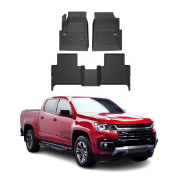 2015-2022 Chevrolet Colorado Premium Floor Mats Liners Full Set All-Weather Heavy Duty
