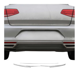 2015-2019 VW Passat B8 Rear Trunk Molding Trim Stainless Steel Silver 3-Piece