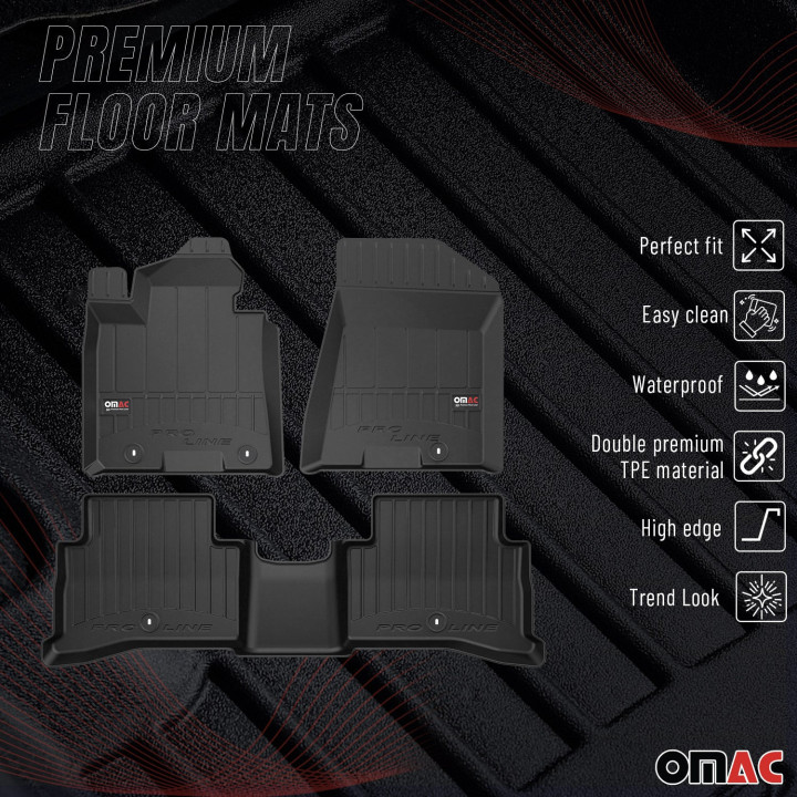 2017-2022 Kia Sportage Premium Floor Mats Liners Full Set All-Weather Heavy Duty