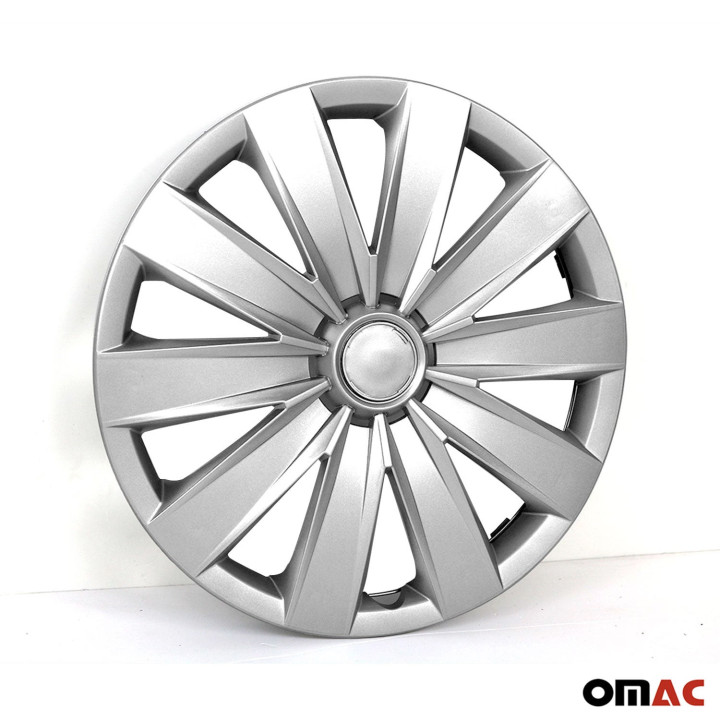 California Hub Caps Wheel Cover 15'' Silver Full Set 4-Piece.