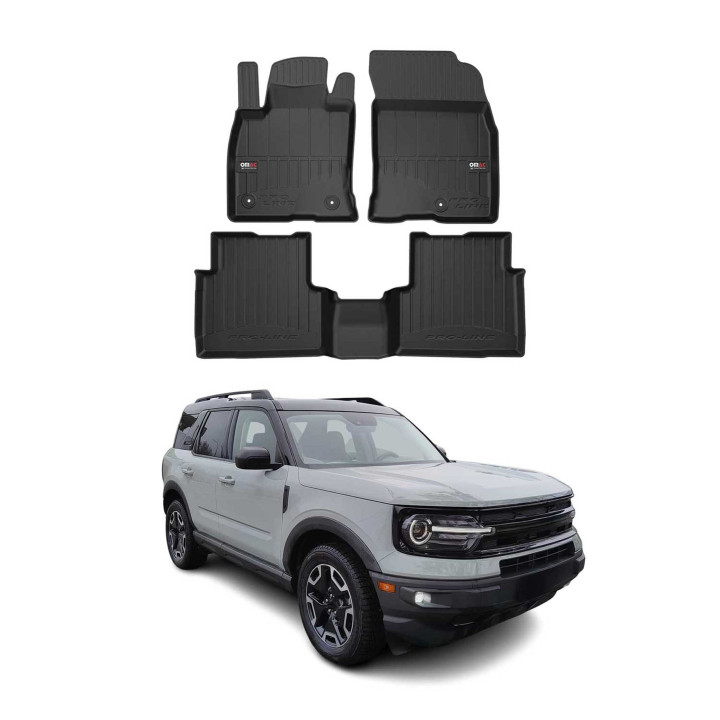 2021-2024 Ford Bronco Sport Premium Floor Mats Liners Full Set All-Weather Heavy Duty