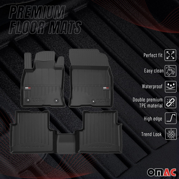 2021-2024 Ford Bronco Sport Premium Floor Mats Liners Full Set All-Weather Heavy Duty