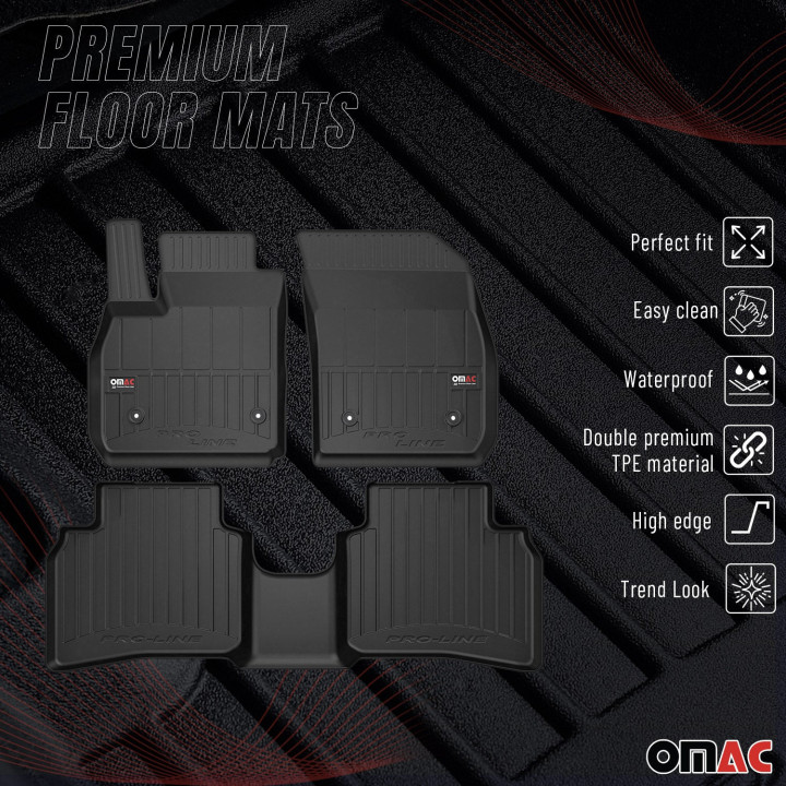 2019-2025 Cadillac XT4 Premium Floor Mats Liners Full Set All-Weather Heavy Duty