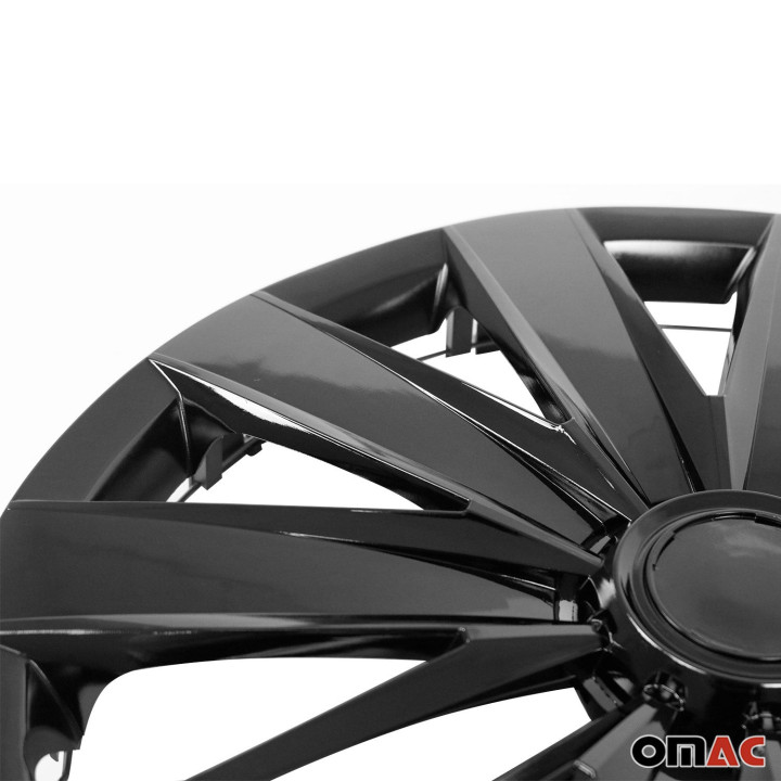 Nevada Hub Caps Wheel Cover 16" Black Full Set 4-Piece.