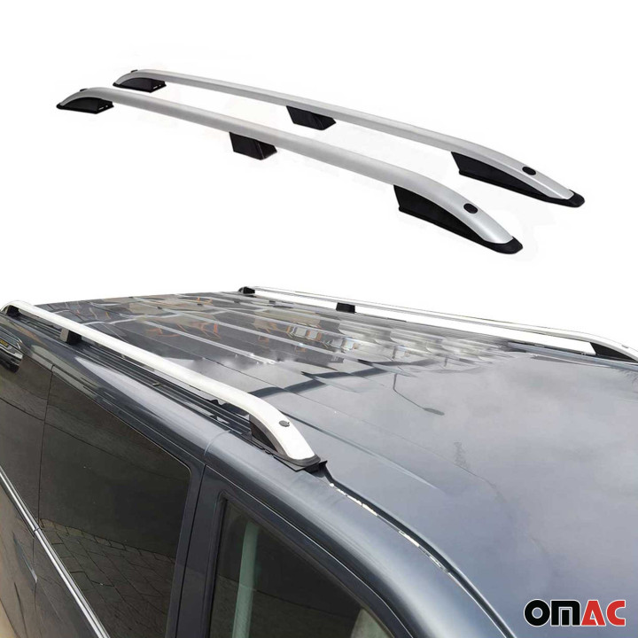 For 2003-2010 Porsche Cayenne Roof Rack Side Rails Aluminium Gray 2-Piece