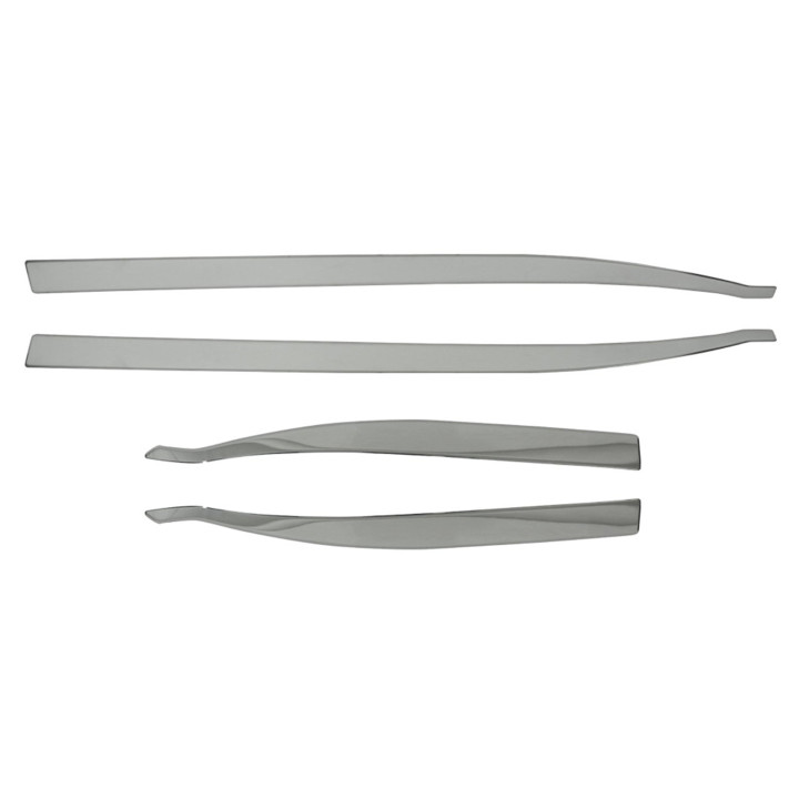 2015-2024 Jeep Renegade Side Door Molding Trim Skirt Garnish Steel Silver 4x