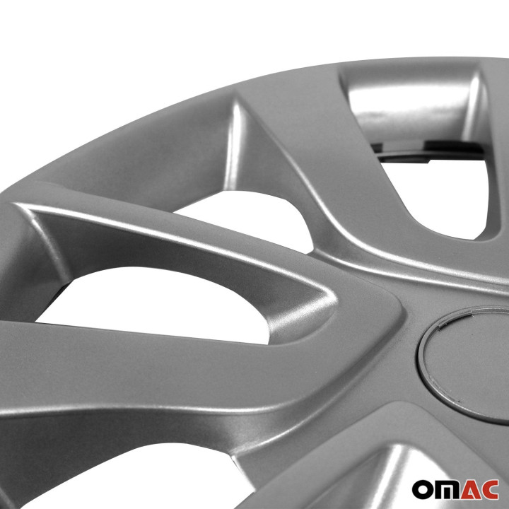 Texas Hub Caps Wheel Cover 15" Silver Full Set 4-Piece.