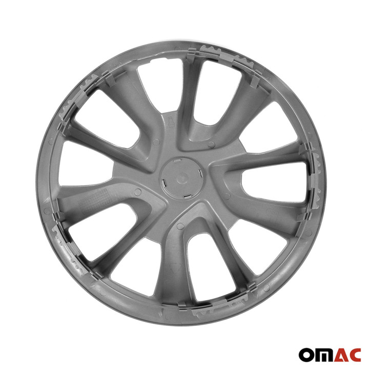 Texas Hub Caps Wheel Cover 15" Silver Full Set 4-Piece.