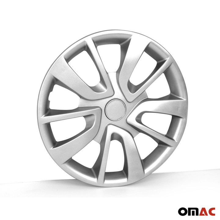 Texas Hub Caps Wheel Cover 15" Silver Full Set 4-Piece.