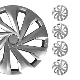 Carolina Hub Caps Wheel Cover 15" Silver Full Set 4-Piece.