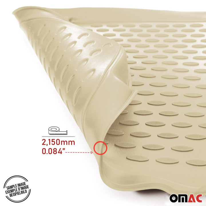 2009-2018 RAM 1500 Crew Cab Floor Mats Liners Full Set All-Weather Beige