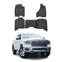 2019-2024 Dodge Ram Quad Cab 2500 3500 Floor Mats Liners Full Set All-Weather