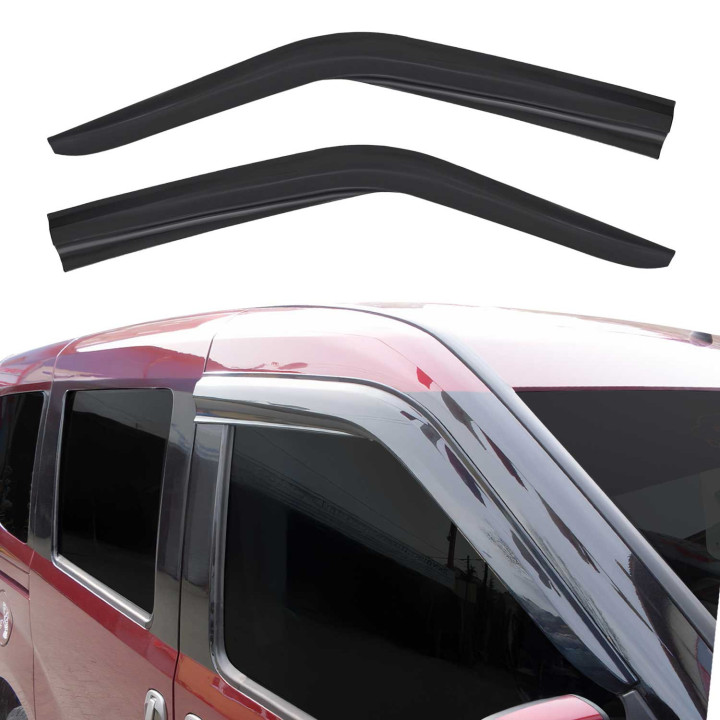 2010-2013 Ford Transit Connect Window Visor Vent Rain Deflector 2-Piece Smoke