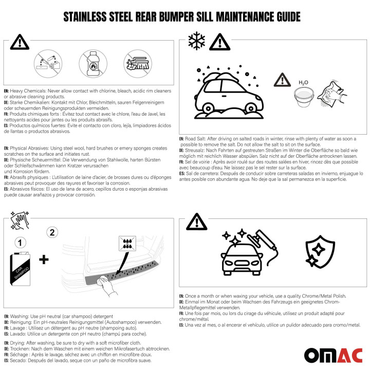 2007-2015 Audi Q7 4L Rear Bumper Guard Stainless Steel Glossy