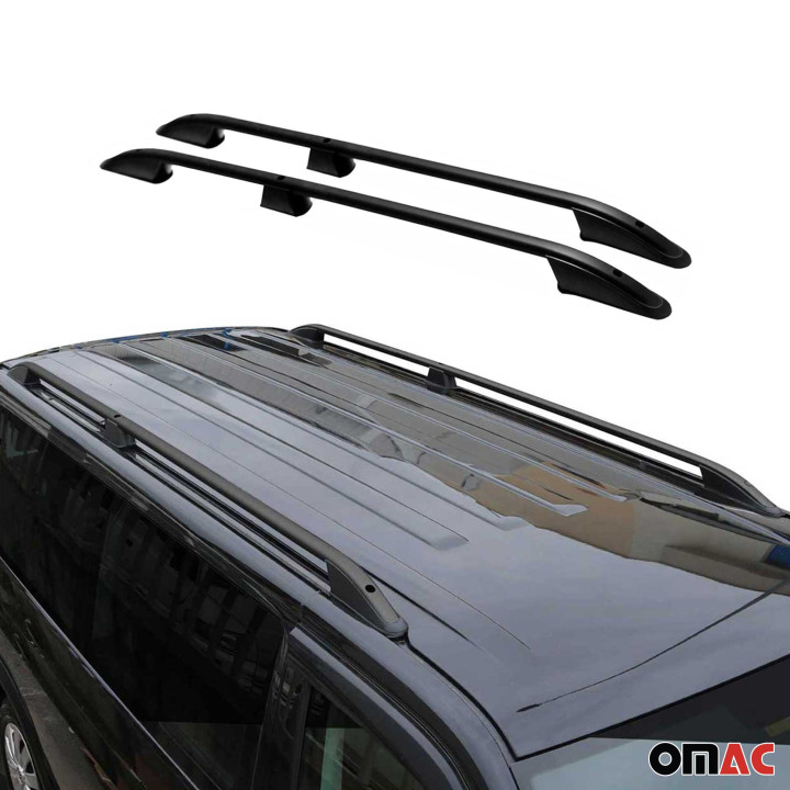 2010-2013 Ford Transit Connect Long Roof Rack Rails Side Rails Black