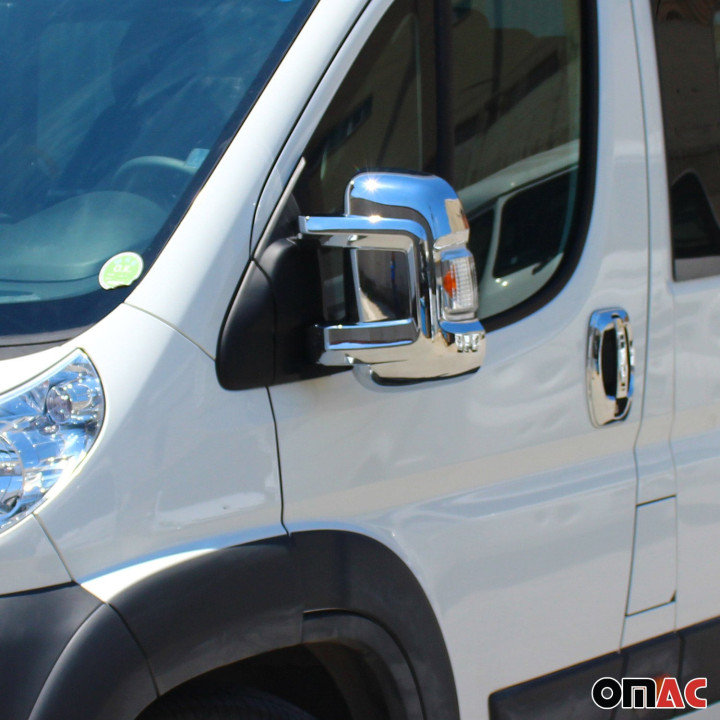 2014-2026 RAM ProMaster Side Mirror Cover Caps Chrome Silver 2-Piece