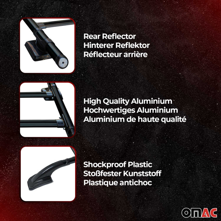 2019-2023 Ford Ranger Double Cab Roof Rack Rails Side Rails Black