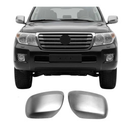 2008-2015 Lexus LX 570 Side Mirror Cover Caps Brushed Stainless Steel Silver 2-Piece