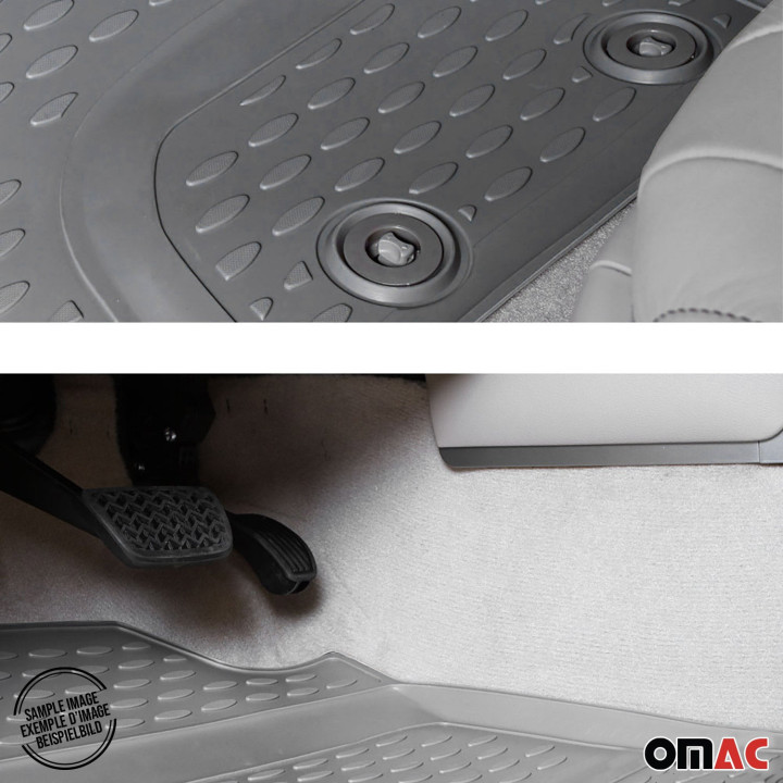 2012-2018 Dodge Ram Quad Cab Floor Mats Liners Full Set All-Weather Gray