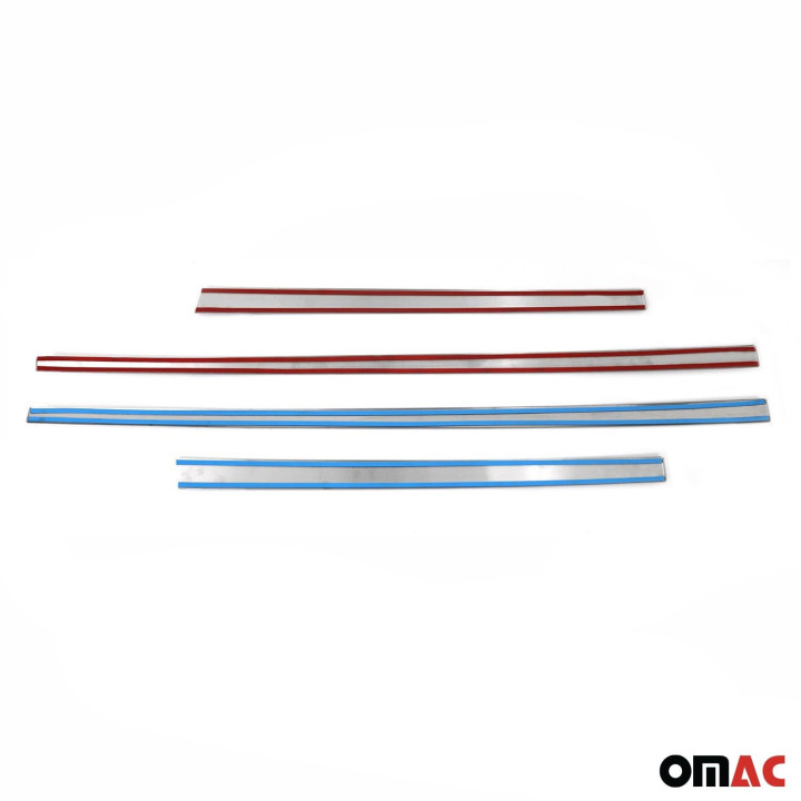 2017-2022 Kia Sportage Side Door Molding Trim Skirt Garnish Stainless Steel Silver 4-Piece