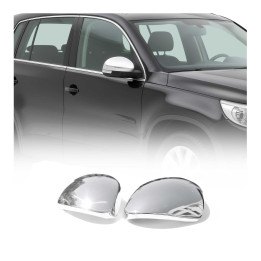 2009-2017 VW Tiguan Side Mirror Cover Caps Stainless Steel Silver 2-Piece